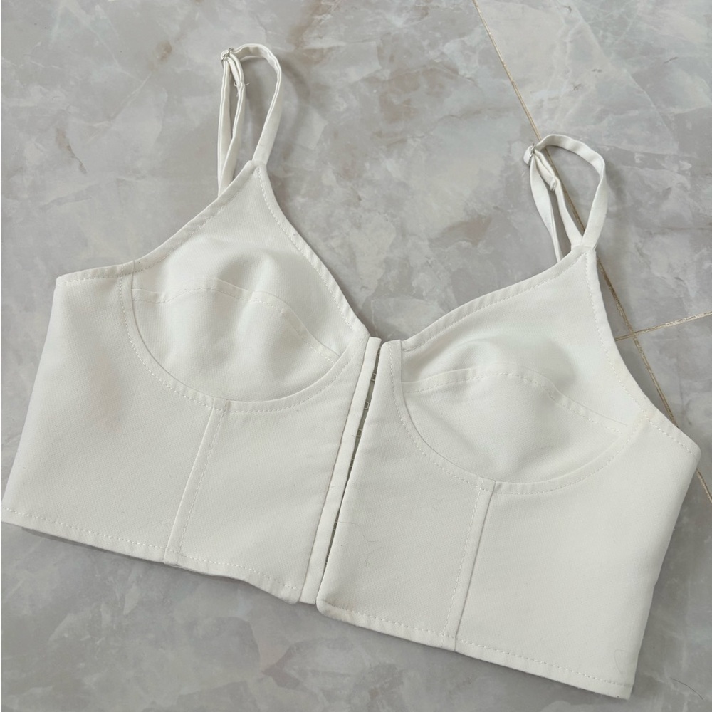 Zara White Women's Crop Top